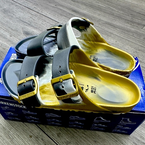 Birkenstock Arizona Eva color Glamour Gold Multi Brand new with box - Picture 4 of 4